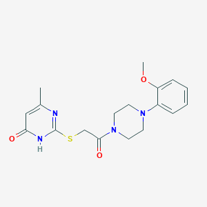 molecular formula C18H22N4O3S B3718708 2-({2-[4-(2-methoxyphenyl)-1-piperazinyl]-2-oxoethyl}thio)-6-methyl-4(3H)-pyrimidinone 
