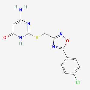 6-amino-2-({[5-(4-chlorophenyl)-1,2,4-oxadiazol-3-yl]methyl}thio)-4(1H)-pyrimidinone