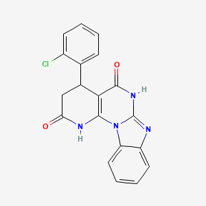 molecular formula C19H13ClN4O2 B3718728 4-(2-chlorophenyl)-3,4-dihydropyrido[3',2':5,6]pyrimido[1,2-a]benzimidazole-2,5(1H,6H)-dione 