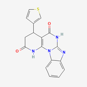 molecular formula C17H12N4O2S B3718733 4-(3-thienyl)-3,4-dihydropyrido[3',2':5,6]pyrimido[1,2-a]benzimidazole-2,5(1H,6H)-dione 