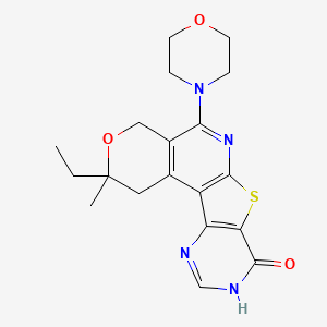 2-ethyl-2-methyl-5-(4-morpholinyl)-1,4-dihydro-2H-pyrano[4'',3'':4',5']pyrido[3',2':4,5]thieno[3,2-d]pyrimidin-8(9H)-one