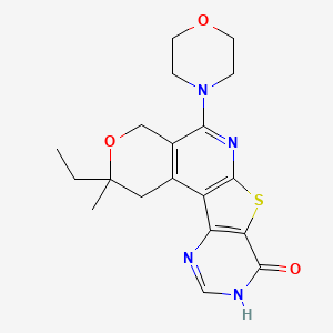 molecular formula C19H22N4O3S B3718755 2-ethyl-2-methyl-5-(4-morpholinyl)-1,4-dihydro-2H-pyrano[4'',3'':4',5']pyrido[3',2':4,5]thieno[3,2-d]pyrimidin-8(9H)-one 