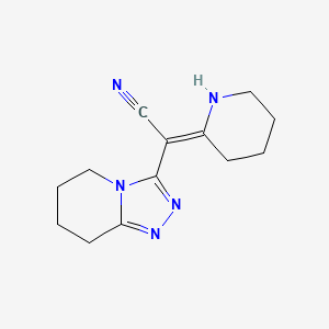 molecular formula C13H17N5 B3718780 piperidin-2-ylidene(5,6,7,8-tetrahydro[1,2,4]triazolo[4,3-a]pyridin-3-yl)acetonitrile 