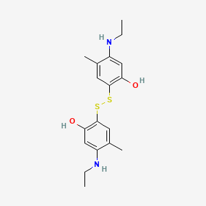 molecular formula C18H24N2O2S2 B3718808 2,2'-dithiobis[5-(ethylamino)-4-methylphenol] 