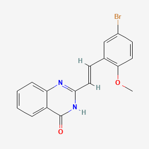 molecular formula C17H13BrN2O2 B3718818 2-[2-(5-bromo-2-methoxyphenyl)vinyl]-4(3H)-quinazolinone 