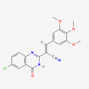 2-(6-chloro-4-oxo-3,4-dihydro-2-quinazolinyl)-3-(3,4,5-trimethoxyphenyl)acrylonitrile