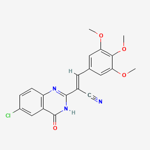 molecular formula C20H16ClN3O4 B3718857 2-(6-chloro-4-oxo-3,4-dihydro-2-quinazolinyl)-3-(3,4,5-trimethoxyphenyl)acrylonitrile 