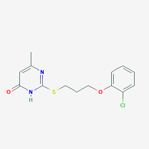 molecular formula C14H15ClN2O2S B3718860 2-{[3-(2-chlorophenoxy)propyl]thio}-6-methyl-4-pyrimidinol 