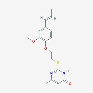 2-({2-[2-methoxy-4-(1-propen-1-yl)phenoxy]ethyl}thio)-6-methyl-4-pyrimidinol