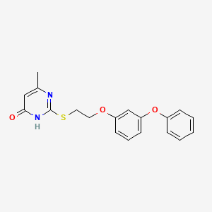 6-methyl-2-{[2-(3-phenoxyphenoxy)ethyl]thio}-4-pyrimidinol