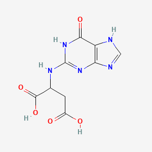 molecular formula C9H9N5O5 B3718984 N-(6-oxo-6,7-dihydro-1H-purin-2-yl)aspartic acid 