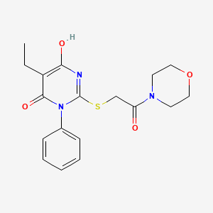 molecular formula C18H21N3O4S B3718987 5-ethyl-6-hydroxy-2-{[2-(4-morpholinyl)-2-oxoethyl]thio}-3-phenyl-4(3H)-pyrimidinone 