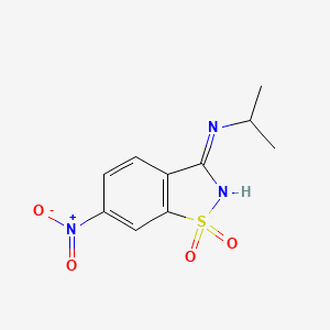 molecular formula C10H11N3O4S B3719021 N-isopropyl-6-nitro-1,2-benzisothiazol-3-amine 1,1-dioxide 