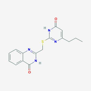 2-{[(4-hydroxy-2-quinazolinyl)methyl]thio}-6-propyl-4(3H)-pyrimidinone