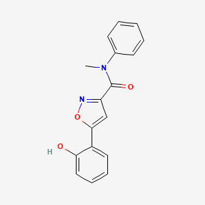 molecular formula C17H14N2O3 B3719038 5-(2-hydroxyphenyl)-N-methyl-N-phenyl-3-isoxazolecarboxamide 