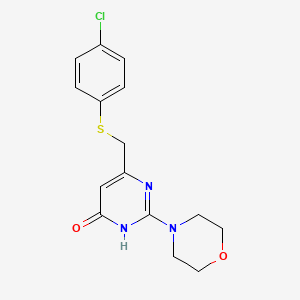 6-{[(4-chlorophenyl)thio]methyl}-2-(4-morpholinyl)-4(3H)-pyrimidinone