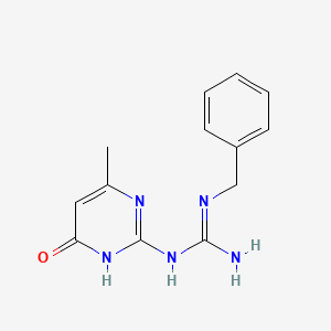 molecular formula C13H15N5O B3719085 N-benzyl-N'-(4-methyl-6-oxo-1,6-dihydro-2-pyrimidinyl)guanidine 