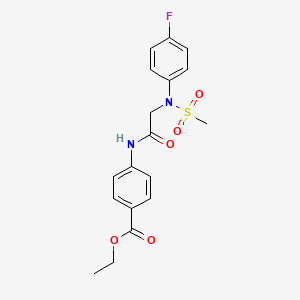 ethyl 4-{[N-(4-fluorophenyl)-N-(methylsulfonyl)glycyl]amino}benzoate