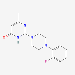 molecular formula C15H17FN4O B3719092 2-[4-(2-fluorophenyl)-1-piperazinyl]-6-methyl-4(3H)-pyrimidinone 