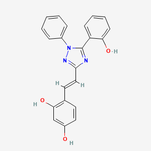 4-{2-[5-(2-hydroxyphenyl)-1-phenyl-1H-1,2,4-triazol-3-yl]vinyl}-1,3-benzenediol
