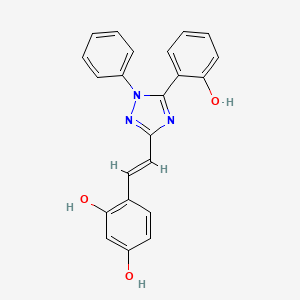 molecular formula C22H17N3O3 B3719129 4-{2-[5-(2-hydroxyphenyl)-1-phenyl-1H-1,2,4-triazol-3-yl]vinyl}-1,3-benzenediol 