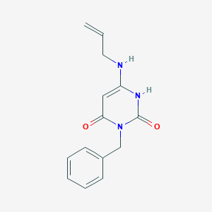 molecular formula C14H15N3O2 B371913 6-(allylamino)-3-benzyl-2,4(1H,3H)-pyrimidinedione 