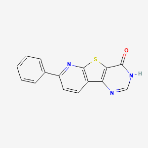 molecular formula C15H9N3OS B3719147 7-phenylpyrido[3',2':4,5]thieno[3,2-d]pyrimidin-4(3H)-one 