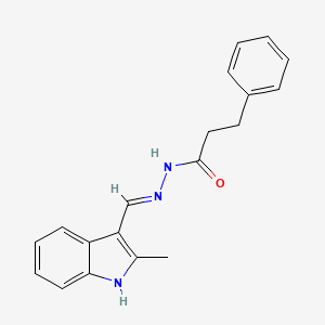molecular formula C19H19N3O B3719157 N'-[(2-methyl-1H-indol-3-yl)methylene]-3-phenylpropanohydrazide 