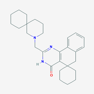 molecular formula C28H37N3O B3719166 2-(2-azaspiro[5.5]undec-2-ylmethyl)-3H-spiro[benzo[h]quinazoline-5,1'-cyclohexan]-4(6H)-one 