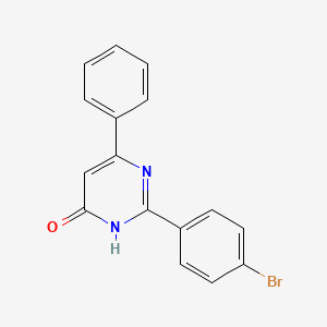 molecular formula C16H11BrN2O B3719181 2-(4-bromophenyl)-6-phenyl-4-pyrimidinol 
