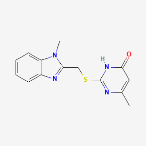 6-methyl-2-{[(1-methyl-1H-benzimidazol-2-yl)methyl]thio}-4(3H)-pyrimidinone