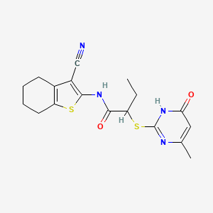 N-(3-cyano-4,5,6,7-tetrahydro-1-benzothien-2-yl)-2-[(4-methyl-6-oxo-1,6-dihydro-2-pyrimidinyl)thio]butanamide