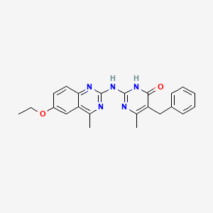 molecular formula C23H23N5O2 B3719210 5-benzyl-2-[(6-ethoxy-4-methyl-2-quinazolinyl)amino]-6-methyl-4(1H)-pyrimidinone 