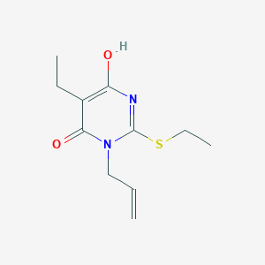 molecular formula C11H16N2O2S B3719226 3-allyl-5-ethyl-2-(ethylthio)-6-hydroxy-4(3H)-pyrimidinone 
