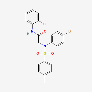 molecular formula C21H18BrClN2O3S B3719241 N~2~-(4-bromophenyl)-N~1~-(2-chlorophenyl)-N~2~-[(4-methylphenyl)sulfonyl]glycinamide 