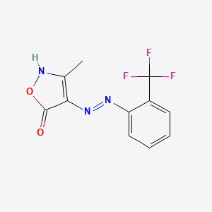 molecular formula C11H8F3N3O2 B3719287 3-methyl-4,5-isoxazoledione 4-{[2-(trifluoromethyl)phenyl]hydrazone} 