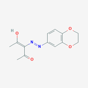 molecular formula C13H14N2O4 B3719312 2,3,4-pentanetrione 3-(2,3-dihydro-1,4-benzodioxin-6-ylhydrazone) 