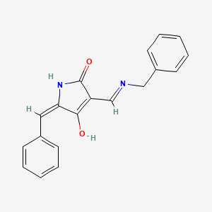 molecular formula C19H16N2O2 B3719314 3-[(benzylamino)methylene]-5-benzylidene-2,4-pyrrolidinedione 