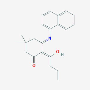 molecular formula C22H25NO2 B3719322 2-butyryl-5,5-dimethyl-3-(1-naphthylamino)-2-cyclohexen-1-one 
