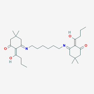 molecular formula C30H48N2O4 B3719331 3,3'-(1,6-hexanediyldiimino)bis(2-butyryl-5,5-dimethyl-2-cyclohexen-1-one) 