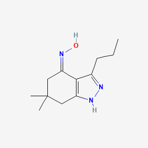 6,6-dimethyl-3-propyl-1,5,6,7-tetrahydro-4H-indazol-4-one oxime