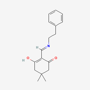 5,5-dimethyl-2-{[(2-phenylethyl)amino]methylene}-1,3-cyclohexanedione