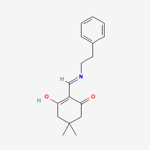 molecular formula C17H21NO2 B3719340 5,5-dimethyl-2-{[(2-phenylethyl)amino]methylene}-1,3-cyclohexanedione 