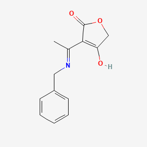 molecular formula C13H13NO3 B3719346 3-[1-(benzylamino)ethylidene]-2,4(3H,5H)-furandione 