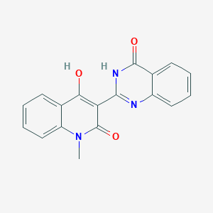 molecular formula C18H13N3O3 B3719383 2-(4-hydroxy-1-methyl-2-oxo-1,2-dihydro-3-quinolinyl)-4(1H)-quinazolinone 