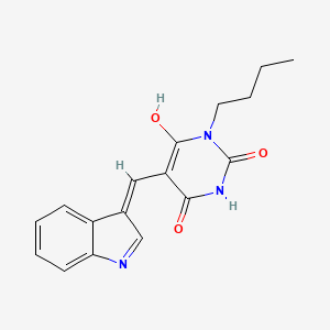 molecular formula C17H17N3O3 B3719389 1-butyl-5-(1H-indol-3-ylmethylene)-2,4,6(1H,3H,5H)-pyrimidinetrione 