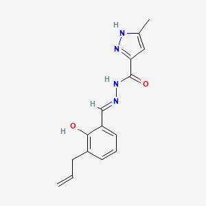 molecular formula C15H16N4O2 B3719395 N'-(3-allyl-2-hydroxybenzylidene)-3-methyl-1H-pyrazole-5-carbohydrazide 