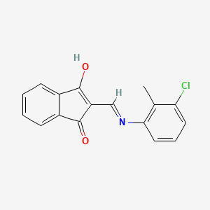 2-{[(3-chloro-2-methylphenyl)amino]methylene}-1H-indene-1,3(2H)-dione