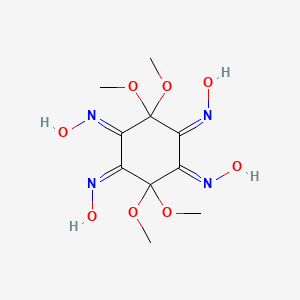 molecular formula C10H16N4O8 B3719413 3,3,6,6-tetramethoxy-1,2,4,5-cyclohexanetetrone tetraoxime 