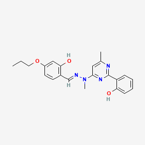 molecular formula C22H24N4O3 B3719416 2-hydroxy-4-propoxybenzaldehyde [2-(2-hydroxyphenyl)-6-methyl-4-pyrimidinyl](methyl)hydrazone 